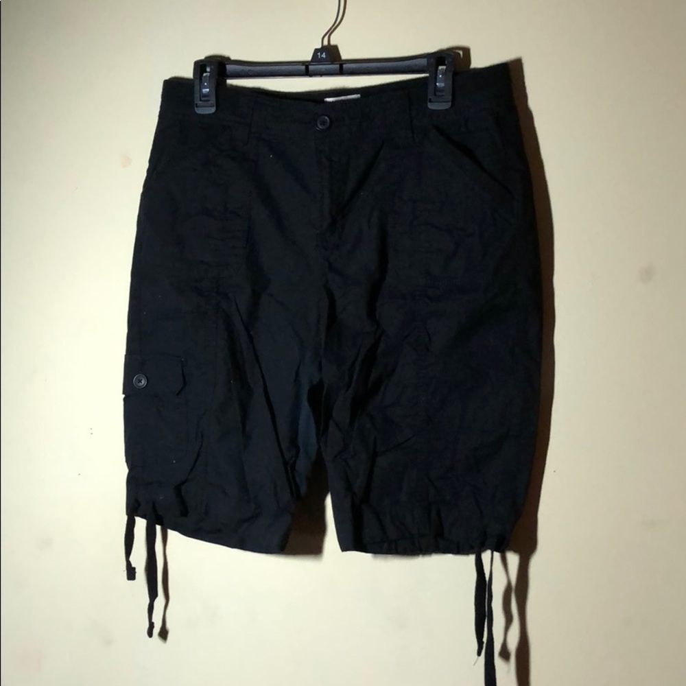 Black cargo shorts
